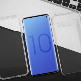 husa fata spate samsung s10, silicon transparent