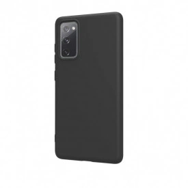 Husa protectie Samsung Galaxy S20 FE, ultra slim, silicon Negru, cu interior de catifea, protectie camera - Img 4