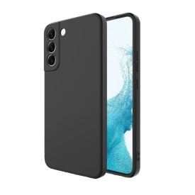 husa samsung s21 negru silicon si catifea planetphone
