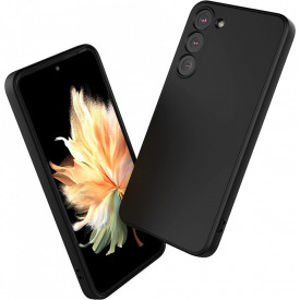 husa silicon si catifea samsung s23 plus negru planetphone