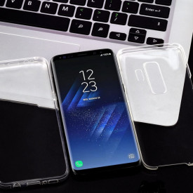 husa fata spate samsung s9 plus, silicon transparent