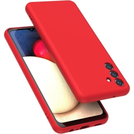 husa SAMSUNG A15 rosu silicon si catifea planetphone