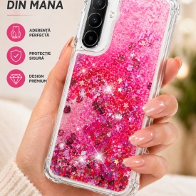 husa samsung a17 cu sclipici si lichid 