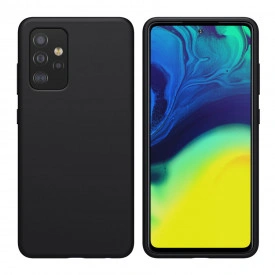 husa silicon si catifea tip alcantara negru samsung a72 planetphone 1