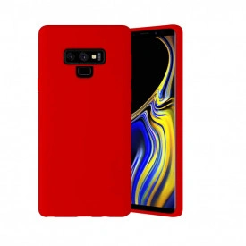 Husa Samsung Galaxy Note 9, ultra slim, silicon Rosu, cu interior de catifea, protectie camera