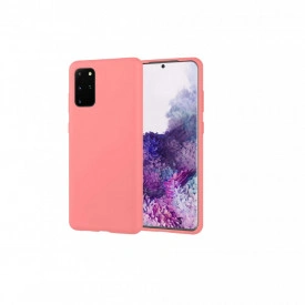 Husa Samsung Galaxy S20 Plus, ultra slim silicon si microfibra, Roz
