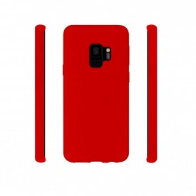 Husa Samsung Galaxy S9, ultra slim silicon si interior din microfibra, Rosie - Img 2
