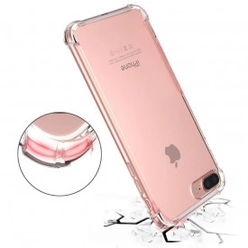 Husa slim transparenta Apple iPhone 7 Plus / 8 Plus antisoc, colturi intarite, silicon antialunecare - Img 2