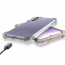 HUSA SILICON TRANSPARENT antisoc colturi SAMSUNG S21 plus PLANETPHONE 4
