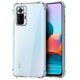 Husa slim transparenta Xiaomi Redmi Note 10 Pro, antisoc, colturi intarite, silicon antialunecare