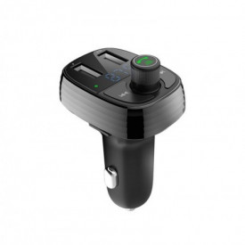 Modulator Auto FM car kit, Incarcator Auto fast Kaku®, Handsfree, Mp3 Player, display LCD, Premium, Negru - Img 2