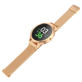 Ceas SmartWatch dama, Hoco (Y8), 1.09 inches, Monitorizarea Batailor Inimii, Waterproof, Rene 8762C, 180mAh | GOLD Rose - Img 6