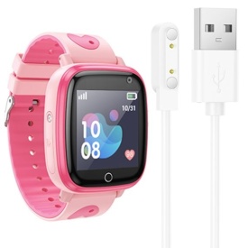 Ceas SmartWatch, pentru copii, Hoco (Y100) - BT 5.0, Multifunction + telefon, NanoSIM, 680mAh, Multilanguage, PINK - Img 2