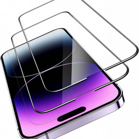 folie sticla full glue iphone 14 pro rezistenta la socuri