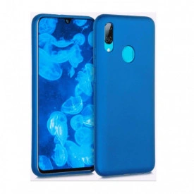 Husa Huawei P Smart 2019, ultra slim, silicon Albastru, cu interior de catifea, protectie camera