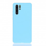 Husa Huawei P30 Pro slim din silicon si microfibra, Turcoaz