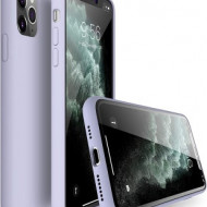 Husa iPhone 11 Pro Max, ultra slim silicon si microfibra Mov - Img 4