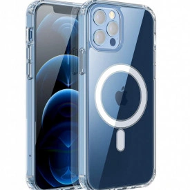 Husa iPhone 12 Pro Max, protectie transparenta, ultra slim, tip MagSafe