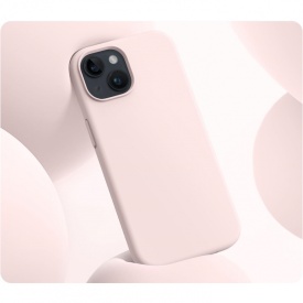 husa iphone 13 roz palsilicon si catifea planetphone