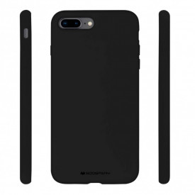 Husa iPhone 7 Plus / iPhone 8 Plus, ultra slim silicon, interior din catifea, Negru - Img 3