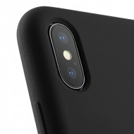 Husa iPhone X, iPhone 10, iPhone XS, iPhone 10S, ultra slim, silicon, cu interiorul din microfibra, Negru - Img 4