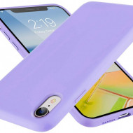 Husa iPhone XR, ultra slim silicon si microfibra Mov - Img 3