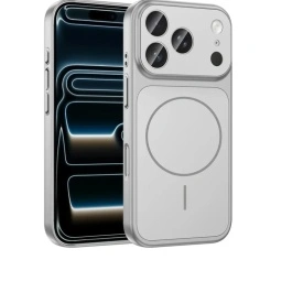 husa iphone 17 pro max magsafe argintiu incarcare wireless