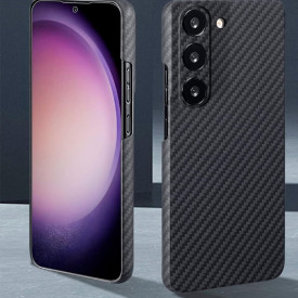 Husa protectie din Kevlar pentru Samsung Galaxy S23 Plus, din Fibra de Carbon, isag