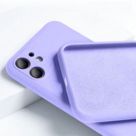 husa mov iphone 11 protectie camera silicon catifea