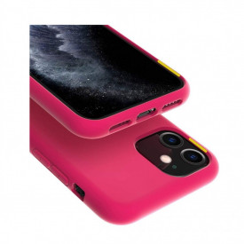 Husa protectie iPhone 11, ultra slim, silicon Roz Neon, interior din microfibra, protectie camera, protectie ecran - Img 5
