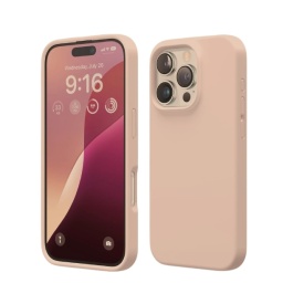 husa iphone 16 pro max roz silicon si catifea planetphone