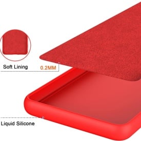 Husa protectie pentru Motorola Moto G32, slim, silicon Rosu cu interior din microfibra, protectie camera, protectie ecran - Img 6