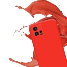 Husa protectie pentru Motorola Moto G72, slim, silicon Rosu cu interior din microfibra, protectie camera, protectie ecran - Img 6
