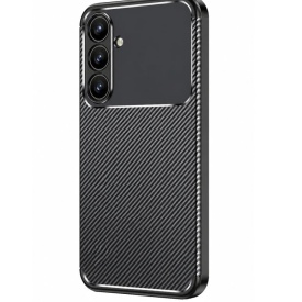 Husa protectie Samsung Galaxy A36, silicon, design carbon, subtire, neagra