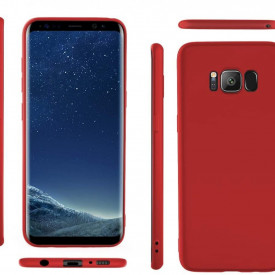 Husa protectie Samsung Galaxy S8, ultra slim, silicon Rosu, cu interior de catifea, protectie camera - Img 4