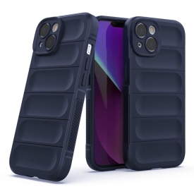 Husa protectie Wave style, compatibila cu iPhone 15, antisoc, silicon Bleumarin, interior din microfibra, anti-alunecare, protectie camera, protectie ecran - Img 2