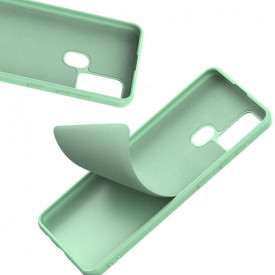 Husa Samsung Galaxy A21s, ultra slim, silicon Verde, cu interior de catifea, protectie camera - Img 4