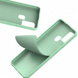 Husa Samsung Galaxy A21s, ultra slim, silicon Verde, cu interior de catifea, protectie camera - Img 4