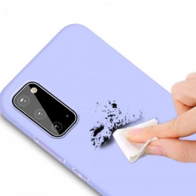 Husa Samsung Galaxy A51, ultra slim, silicon Mov Deschis, cu interior de catifea, protectie camera - Img 4