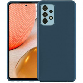 husa silicon si catifea tip alcantara bleumarin samsung a52, a52 5g planetphone 2