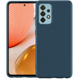 husa silicon si catifea tip alcantara bleumarin samsung a52, a52 5g planetphone 2