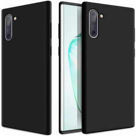 Husa Samsung Galaxy Note 10, ultra slim, silicon Negru, cu interior de catifea, protectie camera - Img 2
