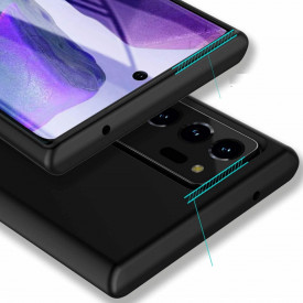 Husa Samsung Galaxy Note 20 Ultra, ultra slim, silicon Negru, cu interior de catifea, protectie camera - Img 3