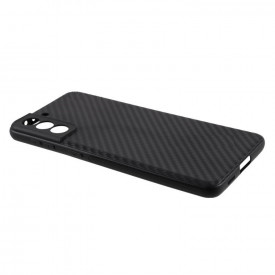 Husa samsung galaxy s21 negru cabon silicon planetphone
