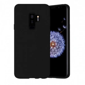 Husa Samsung Galaxy S9 Plus, ultra slim silicon si interior din microfibra, Negru
