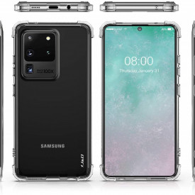 HUSA SILICON TRANSPARENT antisoc colturi SAMSUNG S20 ULTRA  PLANETPHONE 
