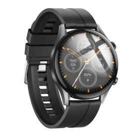 Ceas SmartWatch, Sport, Hoco (Y7 PRO) - BT 5.0, Multifunction + telefon, 240mAh, Multilanguage, Metall GRAY - Img 3