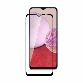 Folie din sticla Samsung Galaxy A14, protectie cu lipici pe tot ecranul Full Glue, Case Friendly, PlanetPhone®