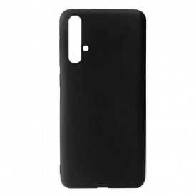 Husa Huawei Nova 5T, ultra slim, silicon Negru, cu interior de catifea, protectie camera - Img 3