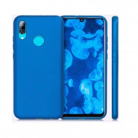 Husa Huawei P Smart 2019, ultra slim, silicon Albastru, cu interior de catifea, protectie camera - Img 2